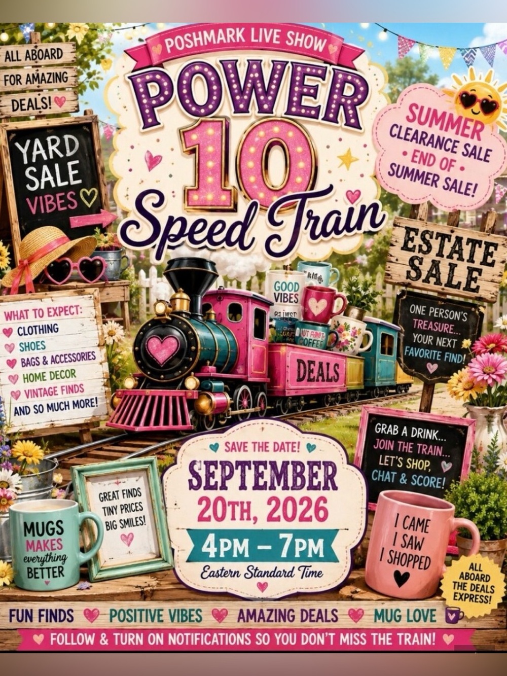 LIKE NOW🚆SPECIAL SHOW FLYER🚆 9.20.26 🚆 🏖️Power of 10 Speed Train 🏖️